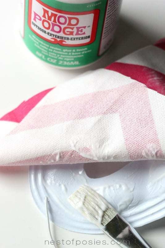 mod podge your fabric on the mask at cetcu.com