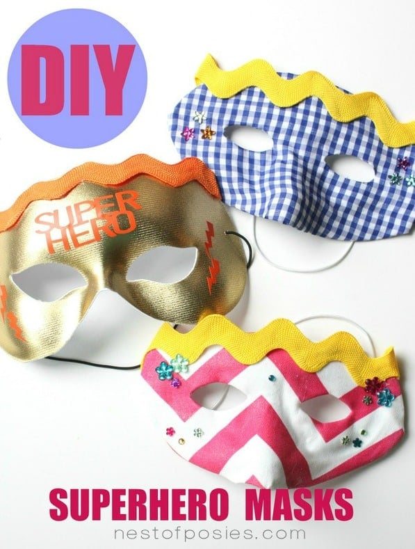 DIY Superhero Masks for the kids! Perfect for everyday fun or for Halloween via cetcu.com