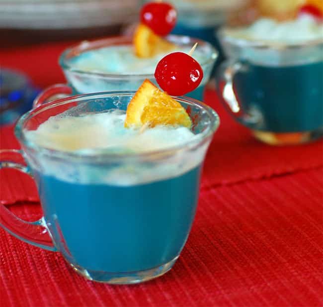 Blue Punch made with blue Kool-Aid