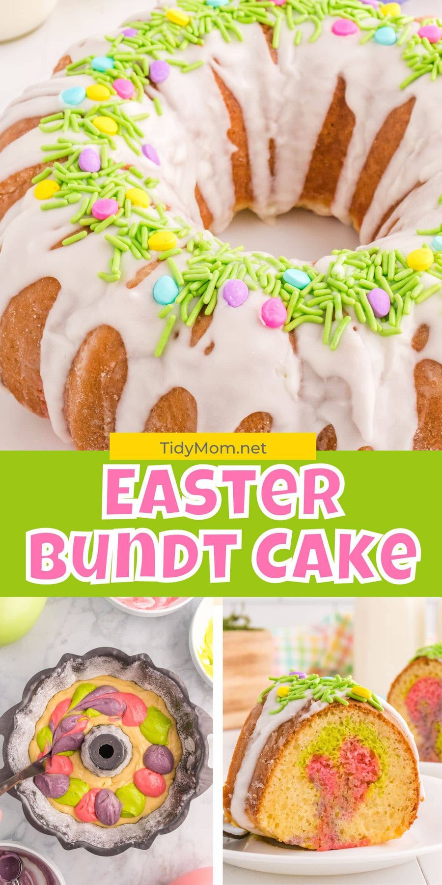 easter cake photo collage