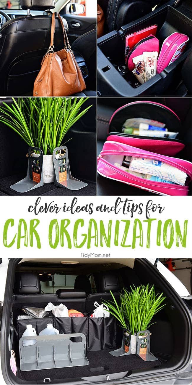 Clever ideas and tips for car organization at cetcu.com