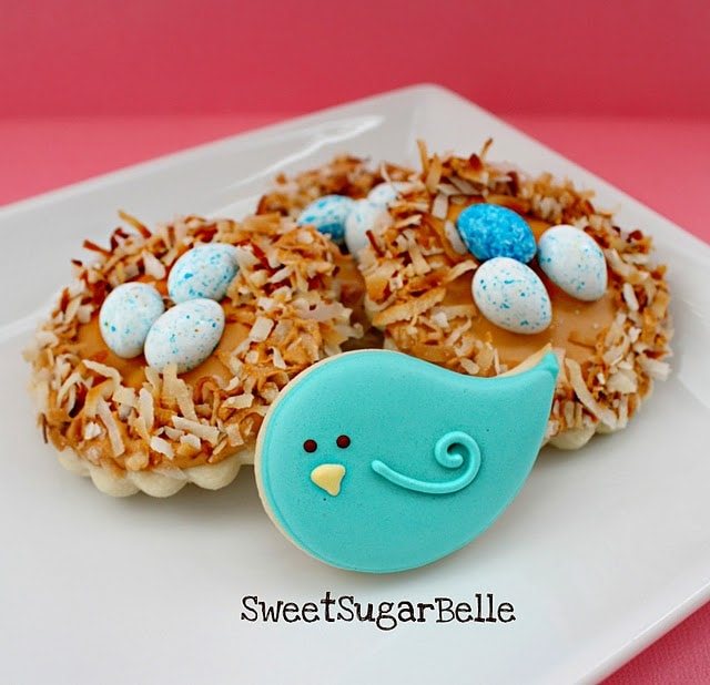 Spring Birds Nest Cookies