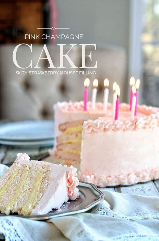 Pink Champagne Buttercream Birthday Day Cake