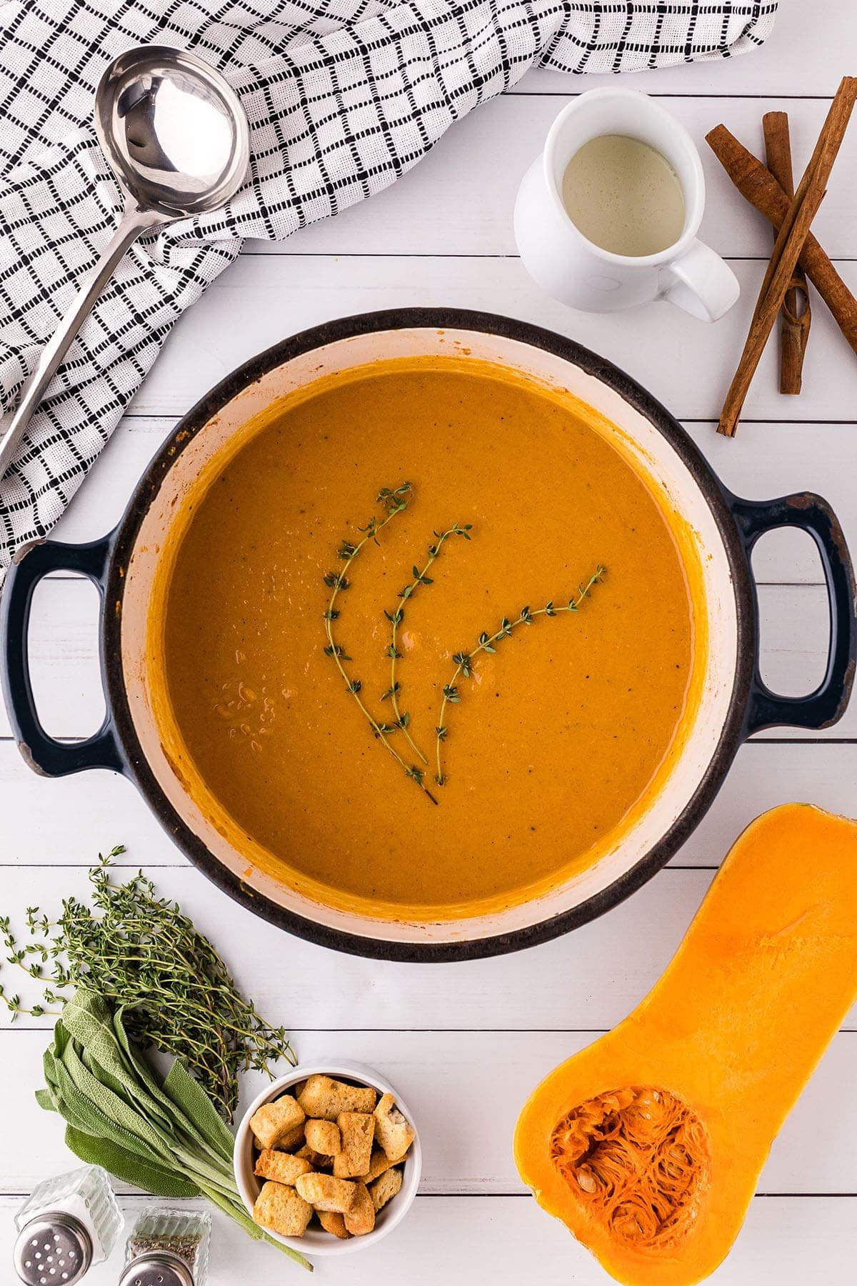 butternut squash recipe made in a stockpot