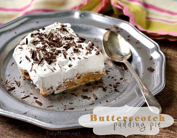 Easy Butterscotch Pudding Pie is Diet Friendly!