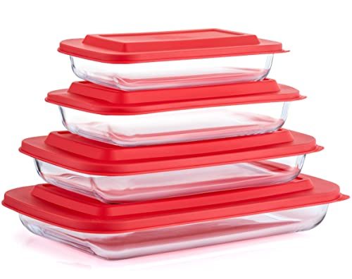 8pc Glass Bakeware Set