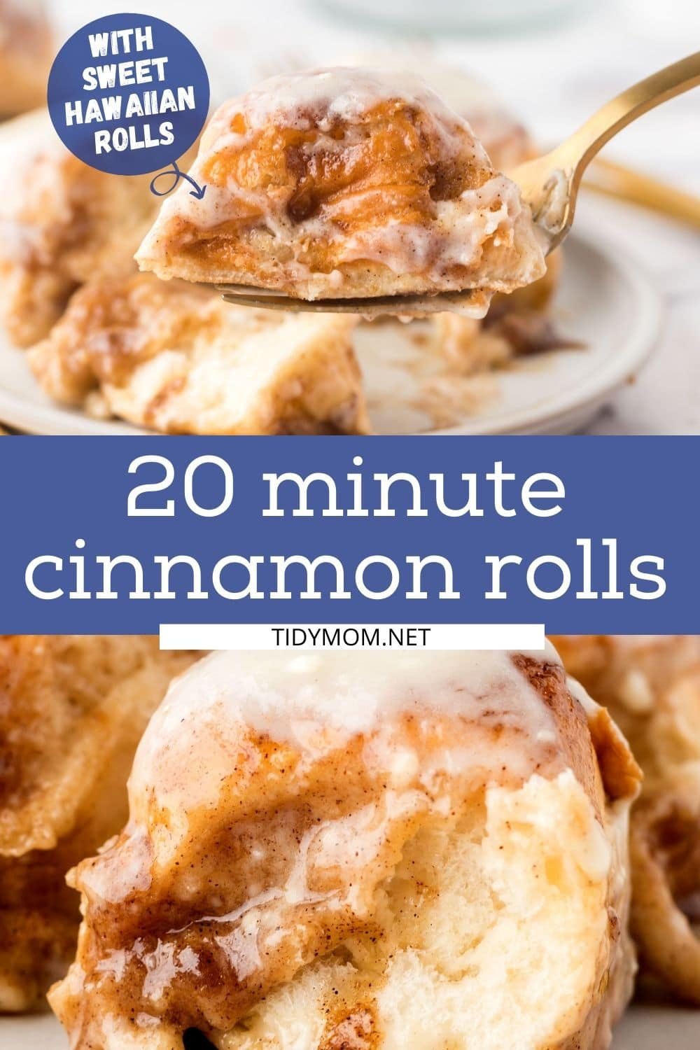 easy cinnamon roll photo collage