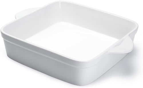 8x8 inch Square Porcelain Baking Dish with Double Handles