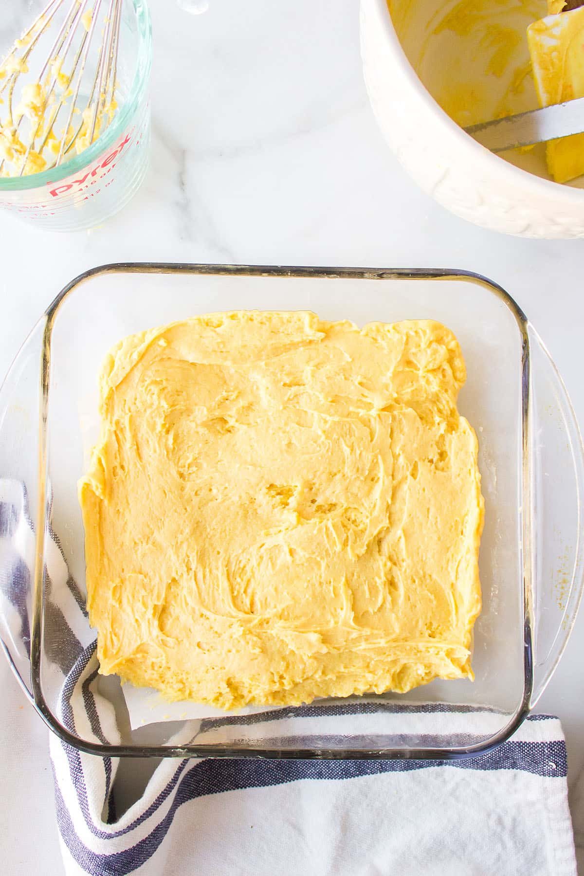 lemon brownies step 3 - ready for oven