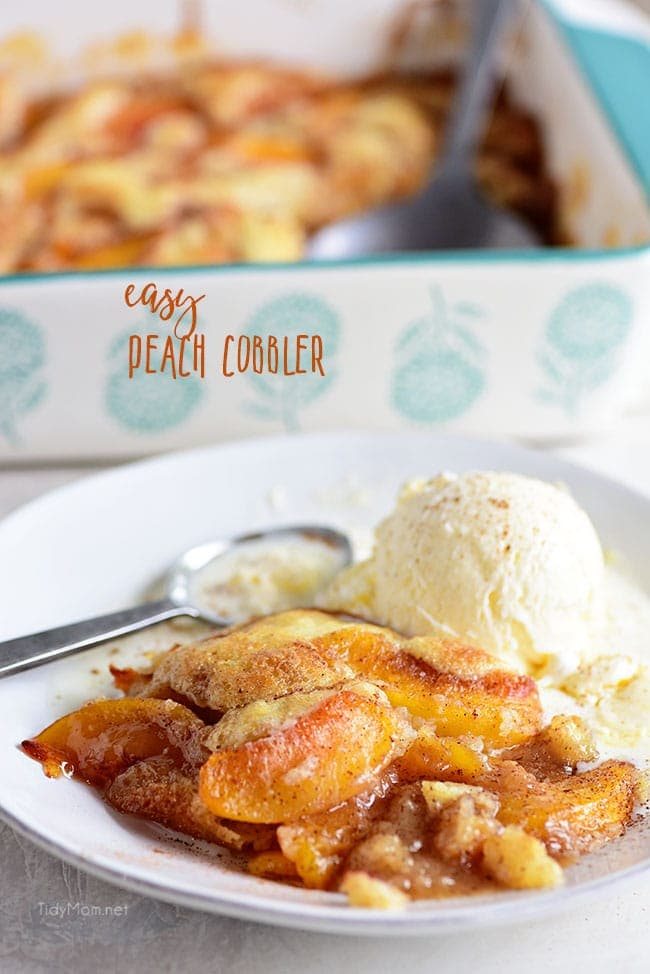 Easy Peach Cobbler {+VIDEO}
