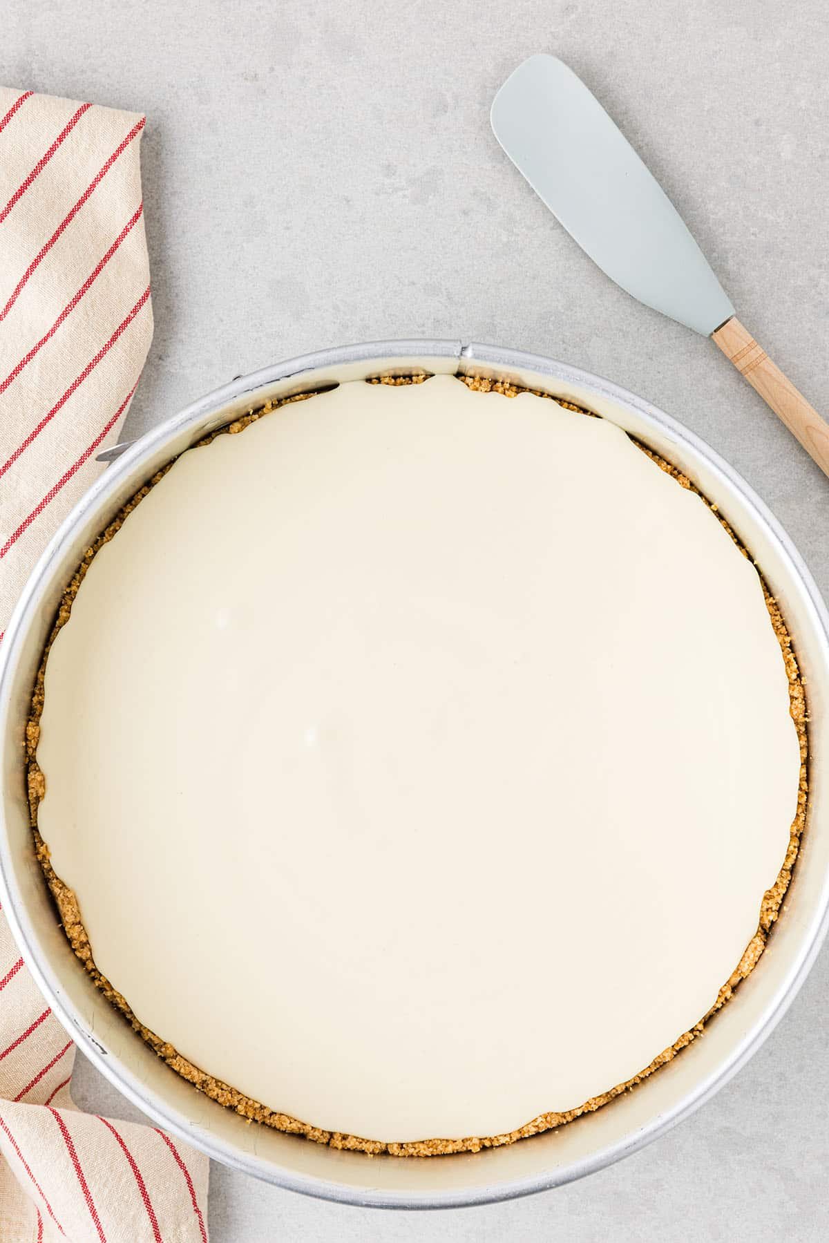 cheese cake ready for the oven