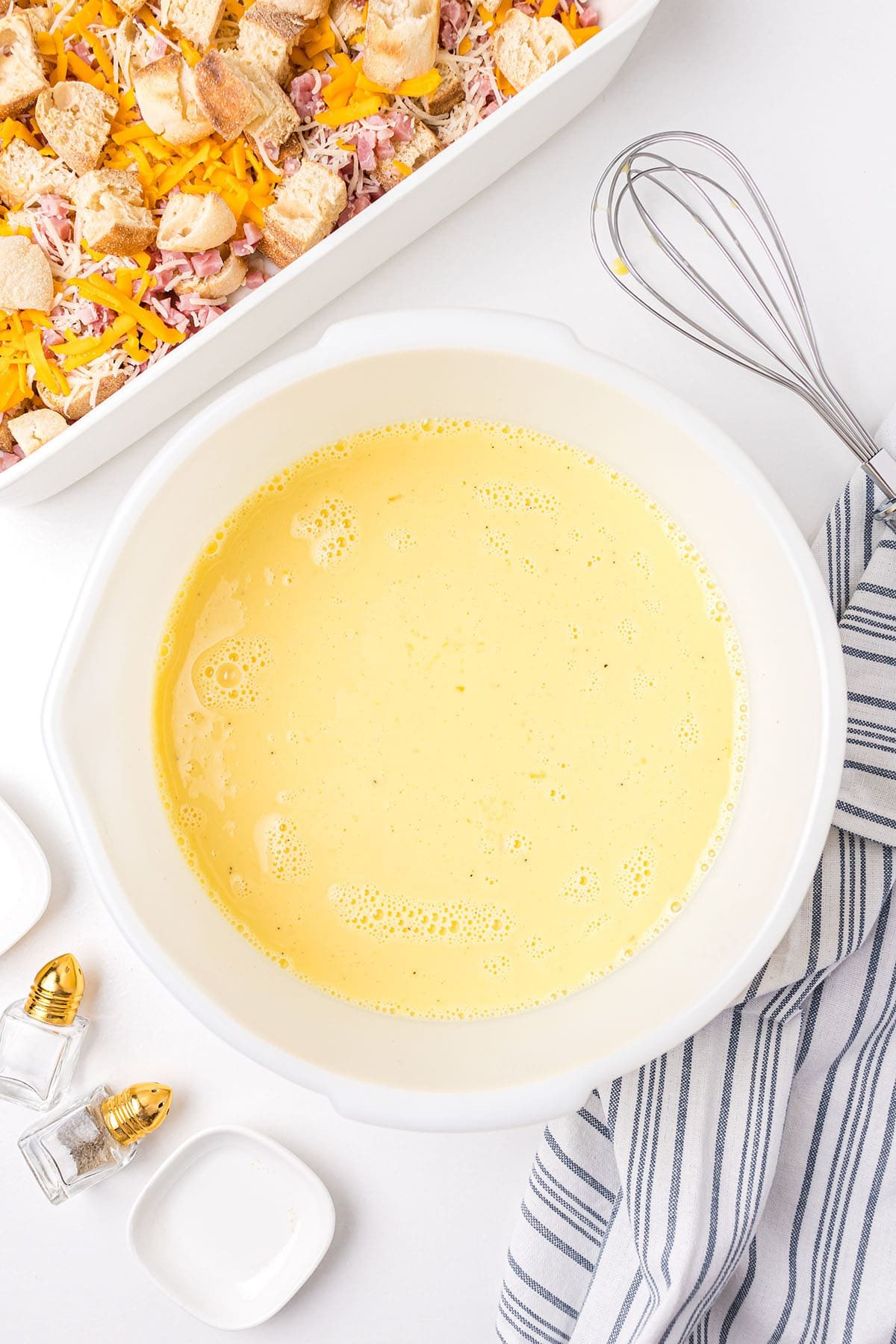 whisked eggs for breakfast casserole