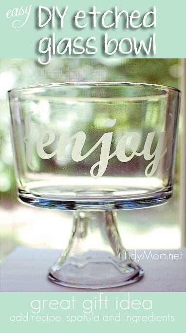 Etched Glass {enjoy} Trifle Bowl