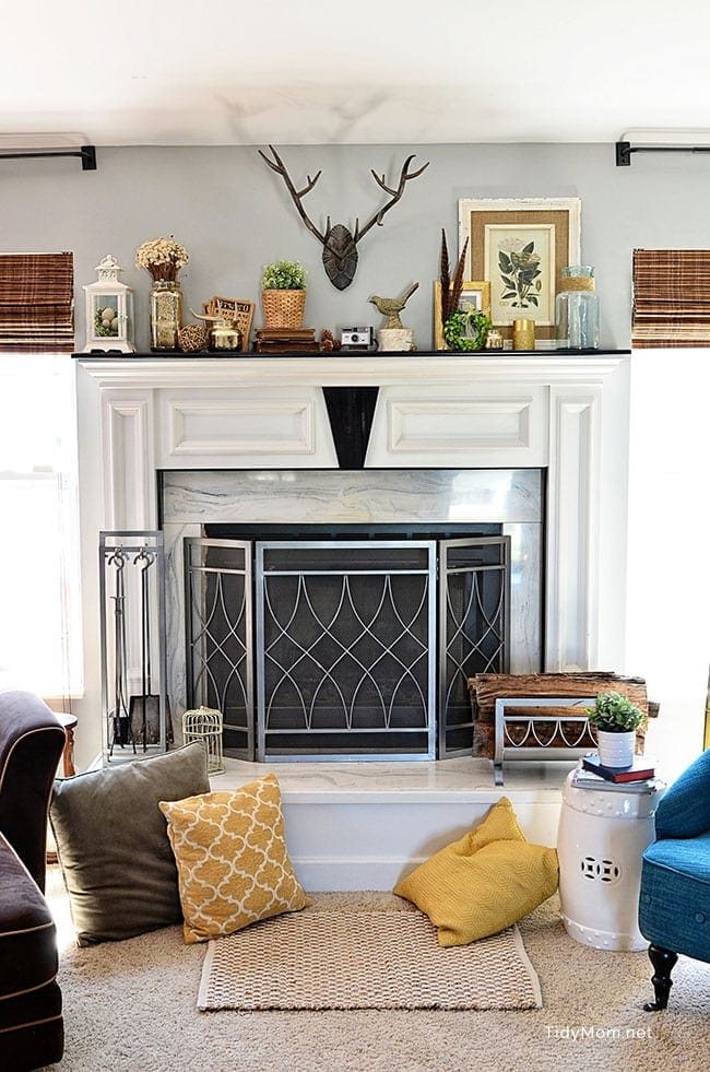 Spring Mantel Decorating