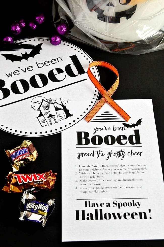 Boo Your Neighbors! You’ve Been Booed free printables for Halloween Boo Basket at cetcu.com