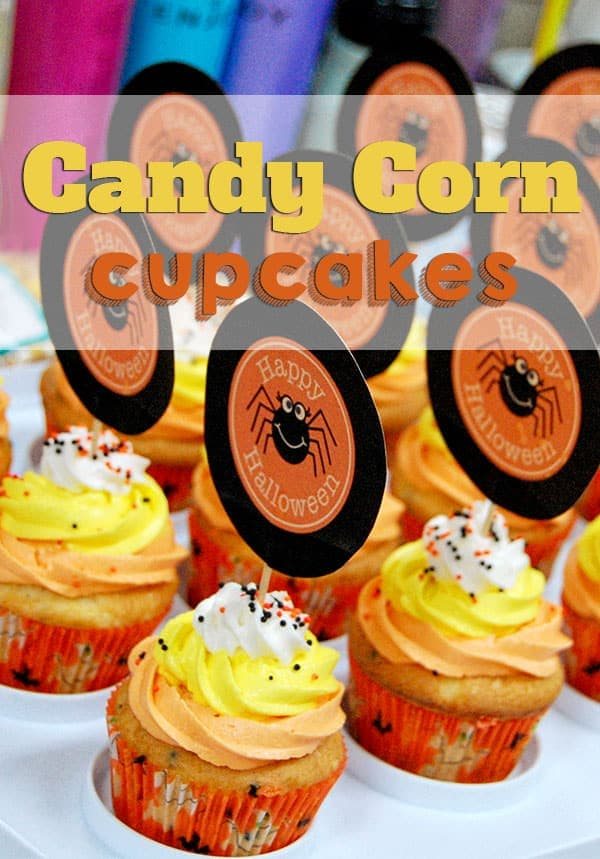 How to make Candy Corn Cupcakes with buttercream frosting recipe