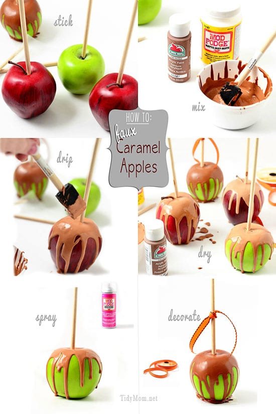 How to Make Faux Caramel Apples at cetcu.com