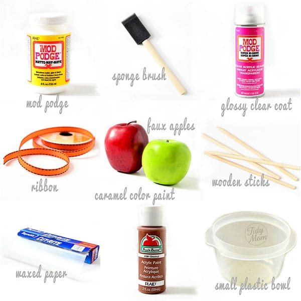 Faux Caramel Apple Tutorial Supplies at cetcu.com