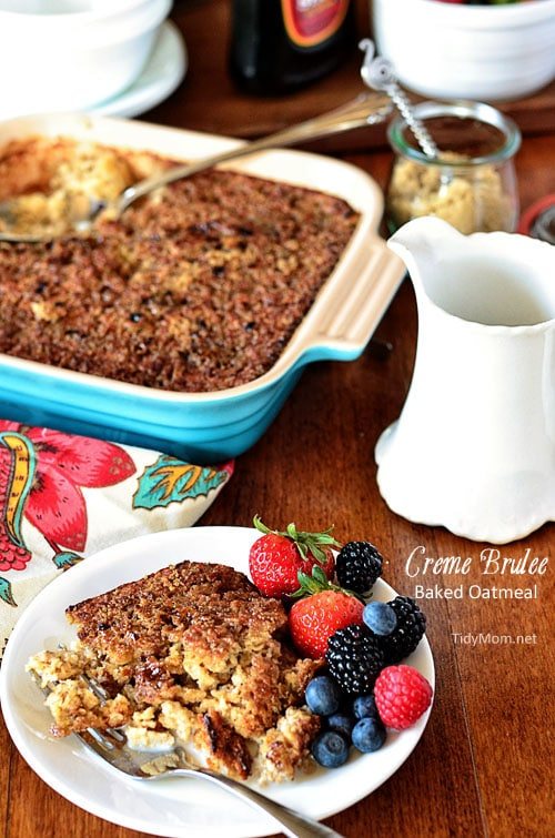 Creme Brulee Baked Oatmeal {VIDEO}
