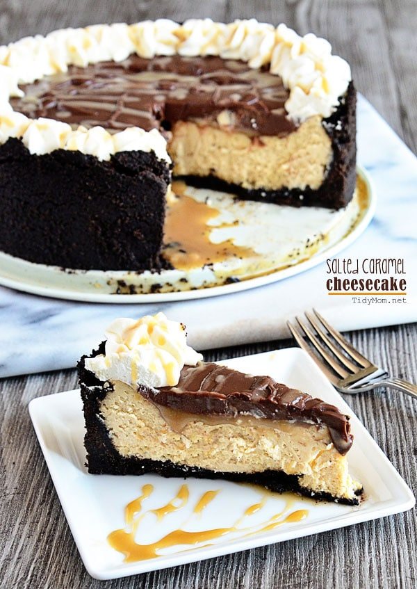 Salted Caramel Cheesecake with Chocolate Ganache