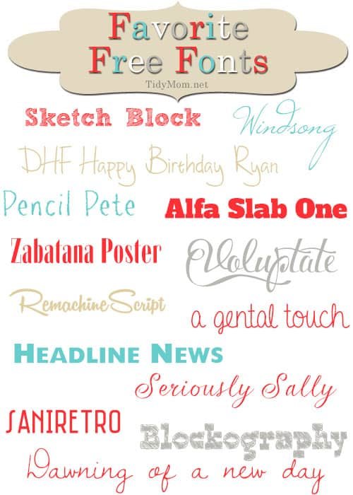 14 Favorite Free Fonts | I’m Lovin’ It