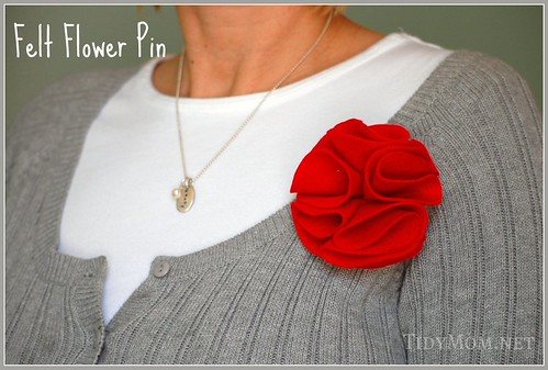 Felt Flower Rosette Pin