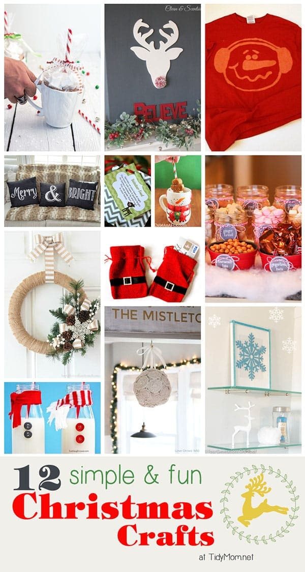 12 Simple & Fun Christmas Crafts at cetcu.com
