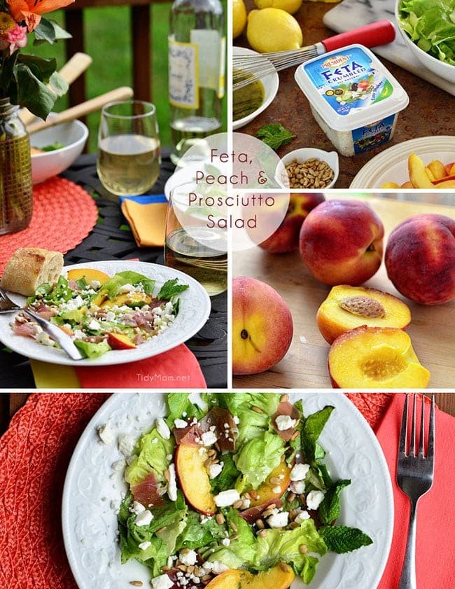 Feta, Peach & Prosciutto Salad recipe at cetcu.com Dine Perfect for al fresco dining.