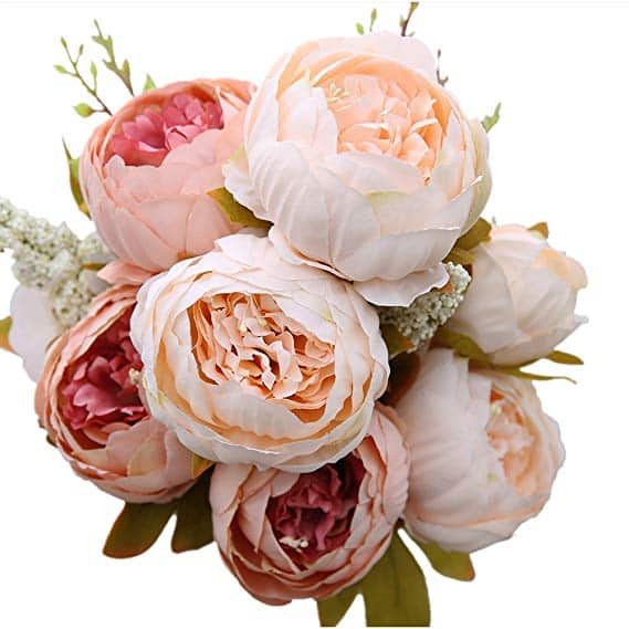 Vintage Artificial Peony Silk Flowers