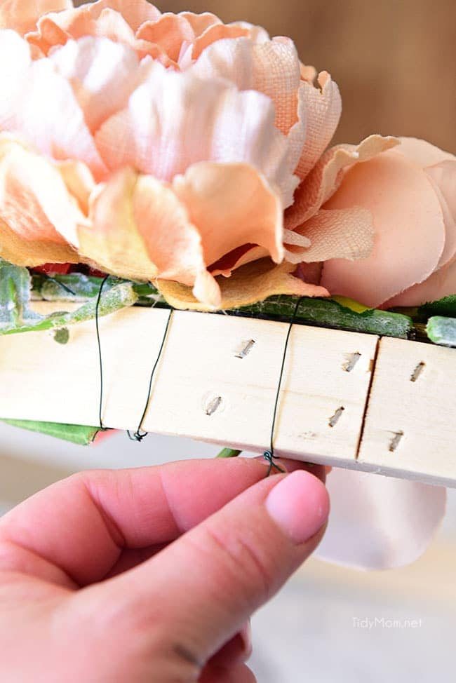 spring floral hoop wreath how to