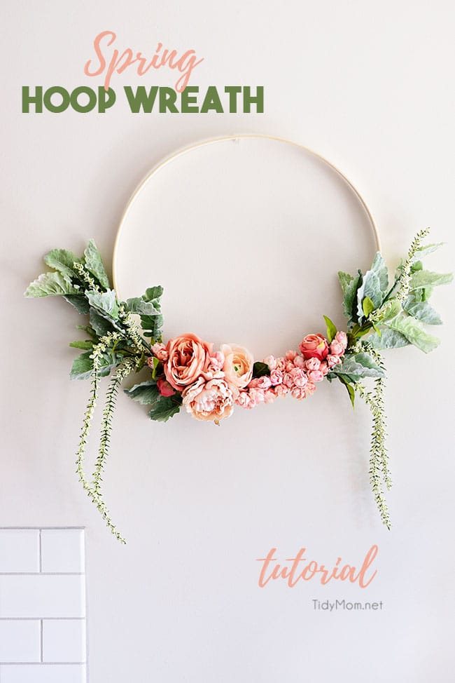 How to Make a Floral Hoop Wreath Tutorial