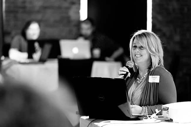Cheryl Sousan of cetcu.com speaking at Food Media Forum