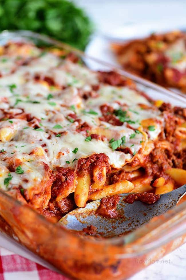 Three Cheese Baked Mostaccioli