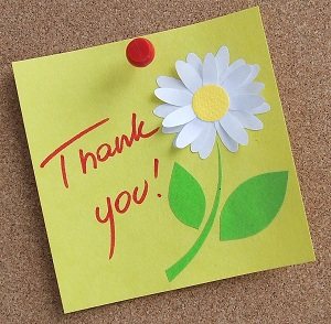 thank you post it