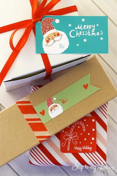 Free printable Christmas Gift Tags from Skip to My Lou