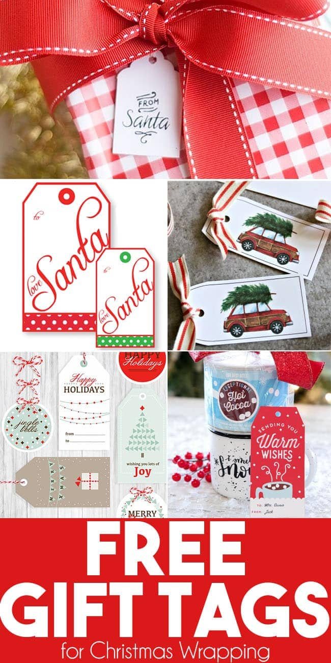 collection of free printable Christmas gift tags
