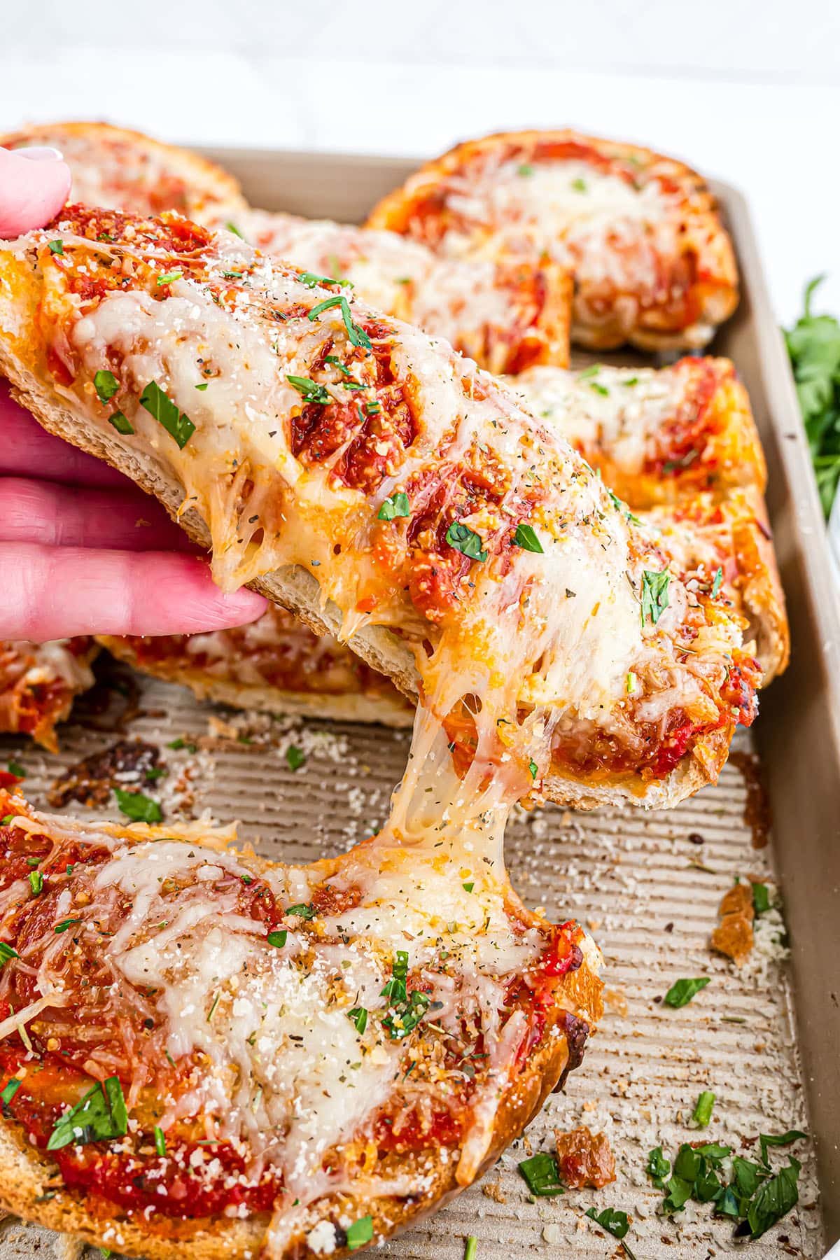 cheesy homemade french bread pizza
