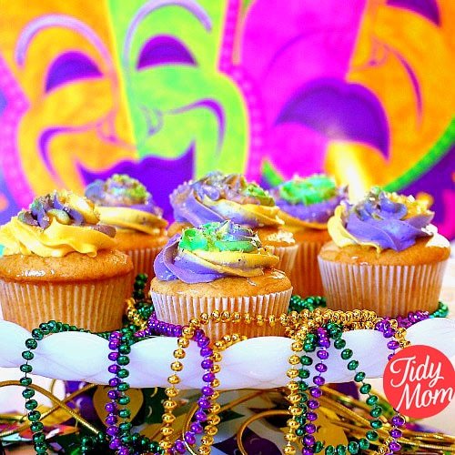 Mardi Gras Cupcakes French Vanilla Butter Rum