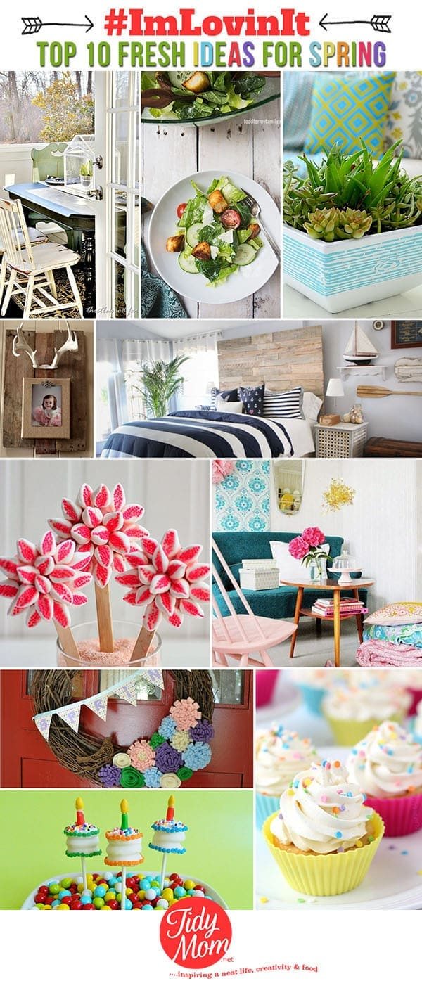 Top 10 Fresh DIY Ideas for SPRING. Recipes, crafts, decor and more at cetcu.com