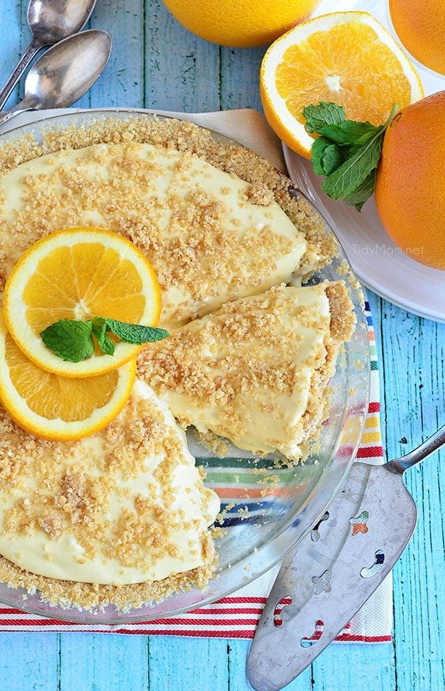 If you are a fan of the ice cream truck classic,orange creamsicles, or dreamsicles, you’re going to love this Frozen Creamsicle Pie. It’s the perfect summer treat. Find the printable recipe at cetcu.com