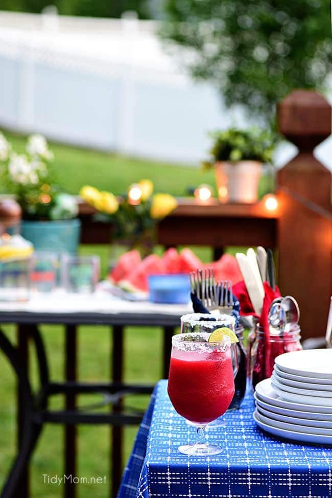 Frozen Raspberry Margarita is the perfect summer cocktail. Raspberry sorbet puts a refreshing twist on the traditional margarita, for a cool party sip! Get the full recipe at cetcu.com - so delicious!