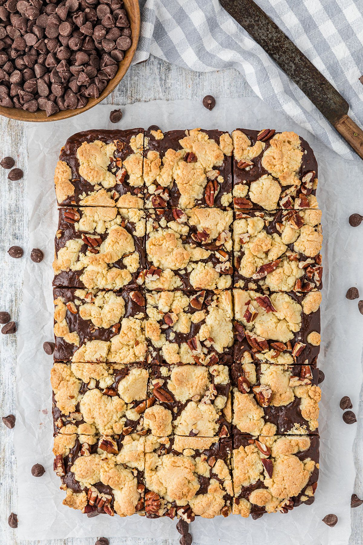 cut fudge nut cookie bars