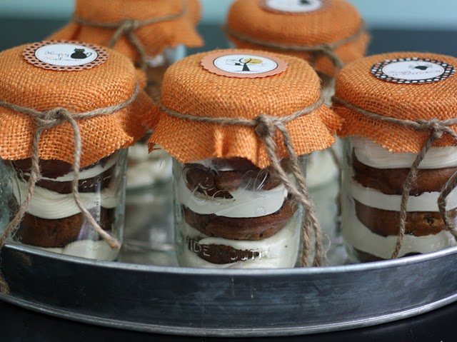Pumpkin muffins in a jar
