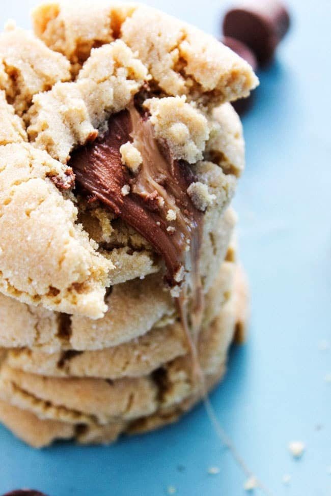 Game Day Party Plan Rolo Stuffed Peanut Butter Cookie