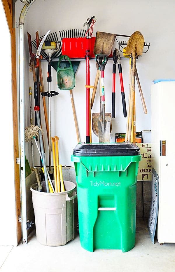 An organized garage using the Monkey Bars Garage Storage Systems at cetcu.com