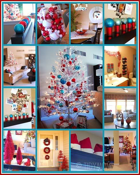 Turquoise and Red Christmas