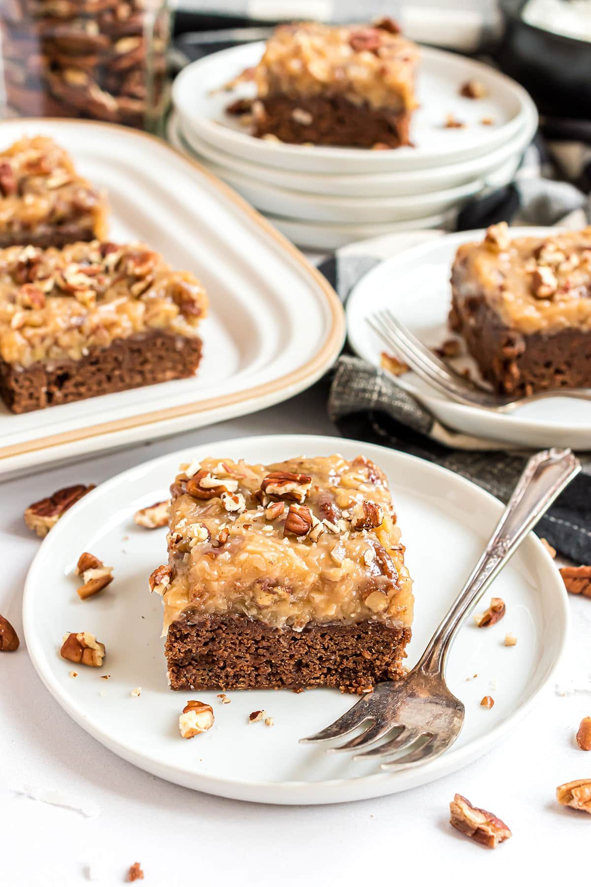 German Chocolate Brownies & Coconut Pecan Frosting