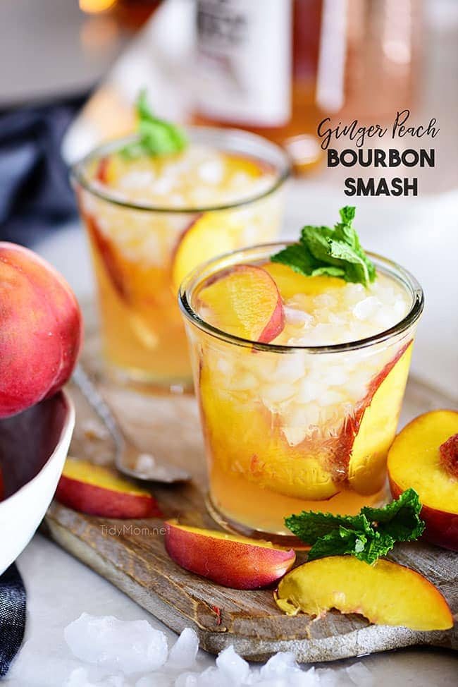 Ginger Peach Bourbon Smash
