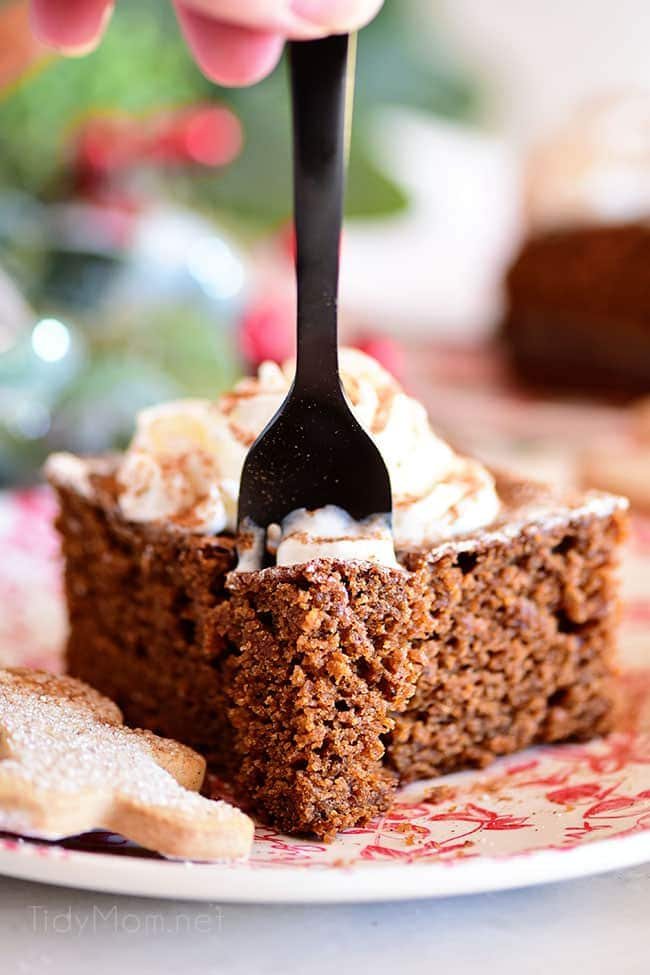 Easy Gingerbread Snack Cake