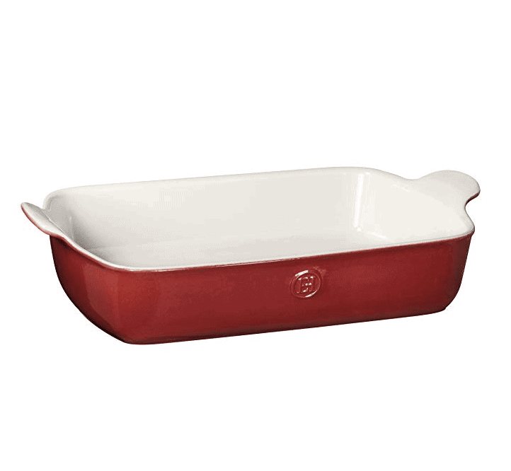 Emile Henry Made In France HR Modern Classics Large Rectangular Baker, 13 x 9", Red